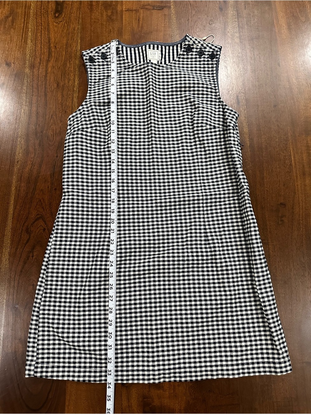 Gap × DÔEN Gingham Denim Mini Dress Size 12 - Picture 6 of 7